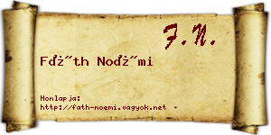 Fáth Noémi névjegykártya